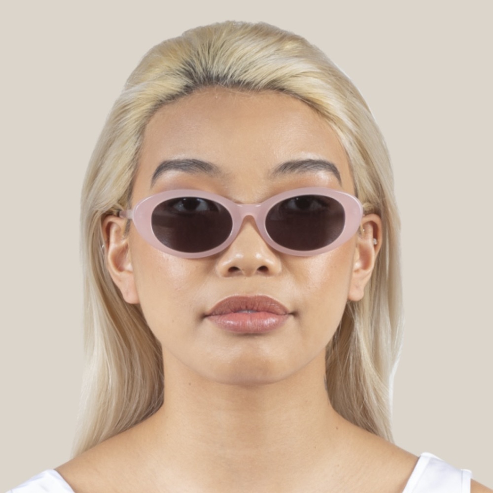Chic Pink Oval Sunglasses